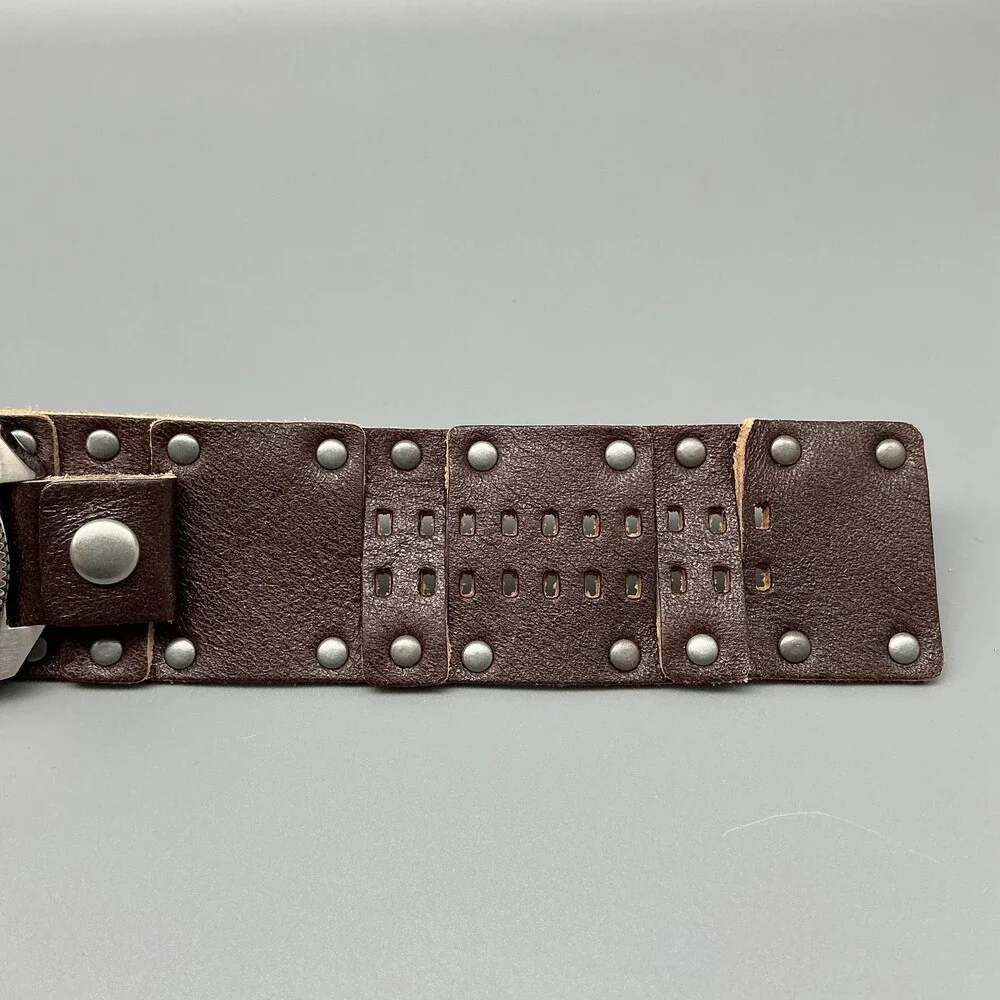 Fossil Mens Watch 38mm Bronze Dial Brown Bund Leather MB-1043 New Battery